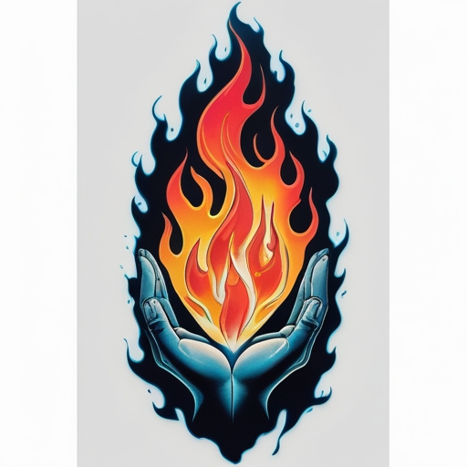 Sacred Ember’s Flame of Hope Tattoo idea