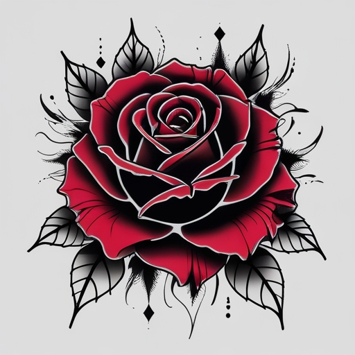 Crimson Rose Tattoo idea