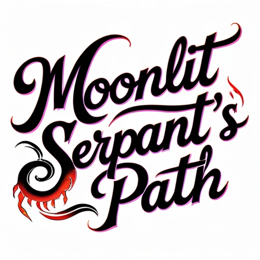 Moonlit Serpent’s Path Tattoo idea