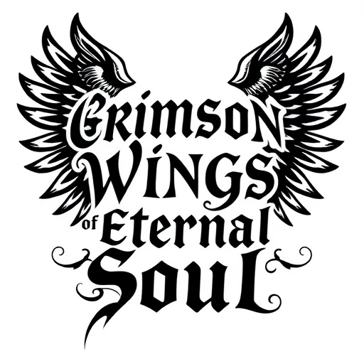 Crimson Wings of Eternal Soul Tattoo idea