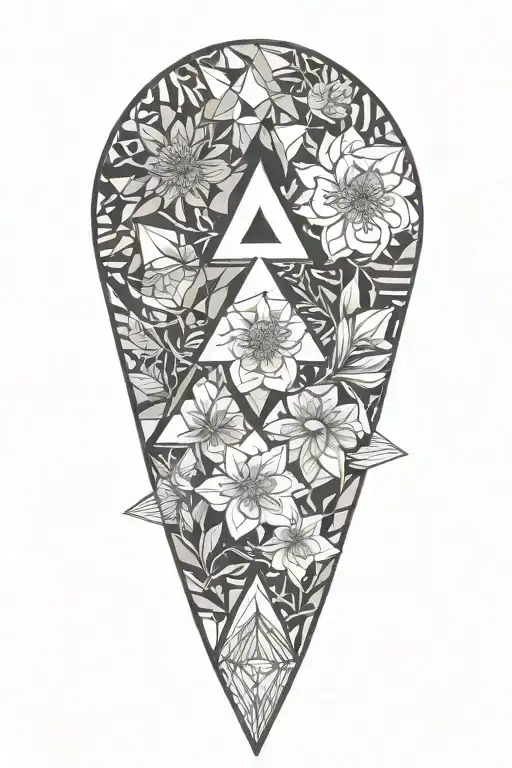 Triangles Flowers Arrows Negative Space And Mnore Triangles