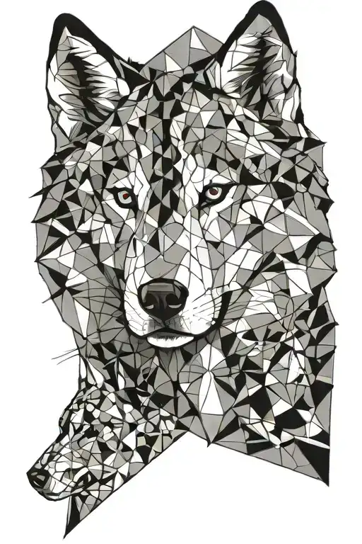 3 Husky Face With Geometric