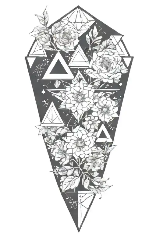Triangles Flowers Arrows Negative Space And More Triangles And Hide A Third Eye In It