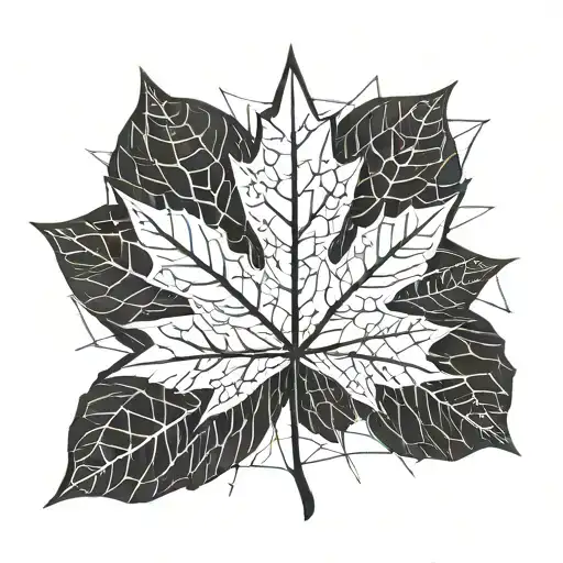 A Maple Leaf Transforming Into A Sun With The Number 999 Hidden In The Design
