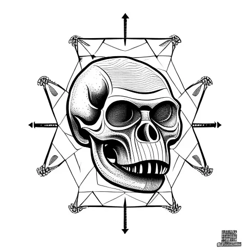 Australopithecus Enlongated Jaw Skull With Small Fangs