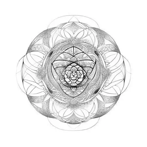 Flower Of Life Within The Sun