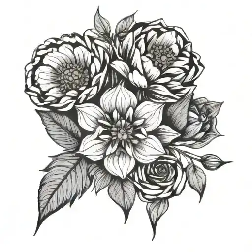 Birth Month Flower April June July October Flower Bouquet