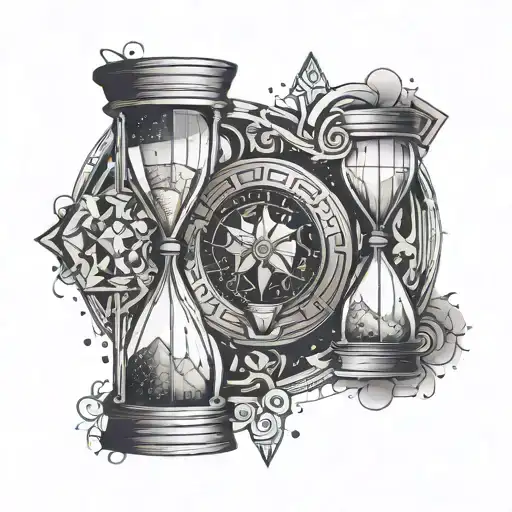 Space Themed Hourglass Filled With Swirling