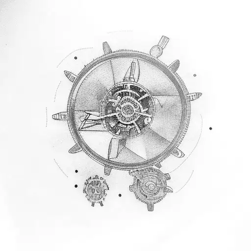 A Mechanical Raven With Gears And Tools In A Farm Setting