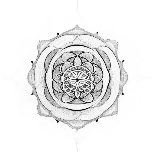 Flower Of Life Within The Sun