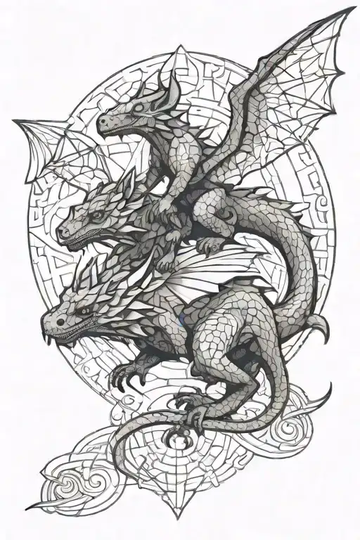 Mouse Riding A Dragon Flying