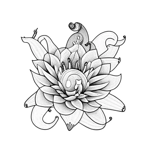 Elephant With Lillies