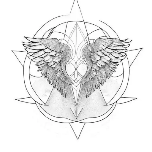 Beach With Angel Wings