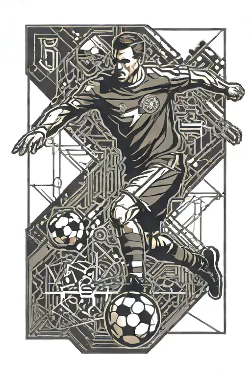 A Football Player Scoring A Goal With The State Highway 57 Sign In The Background