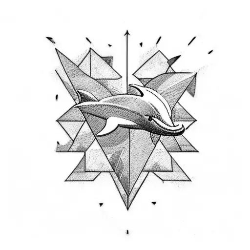 Miami Dolphin With Triangle