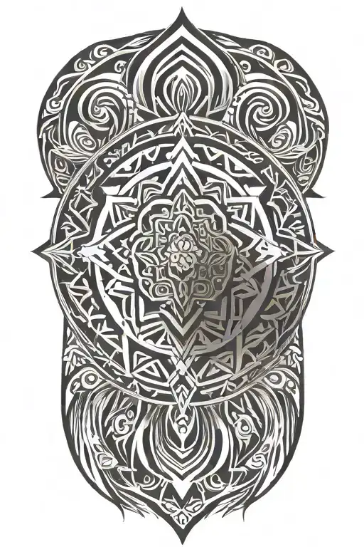 Mandala With Maori Style