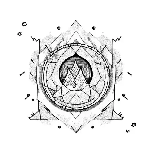 Campfire On Edge Of Water