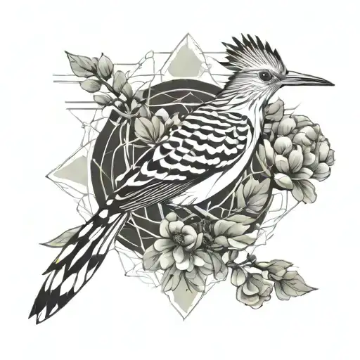 Hoopoe With Anemone Background