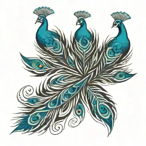 Peacock Feathers Tribal