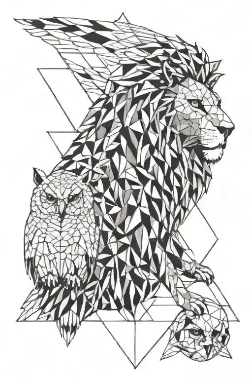 Lion And Owl One A Side