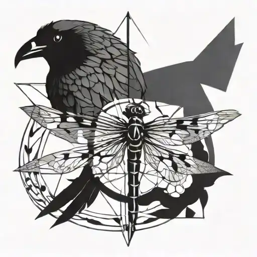 Dragonfly & Crow