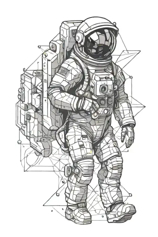 An Astronaut Whose Breathing Tube Goes Into A Vein