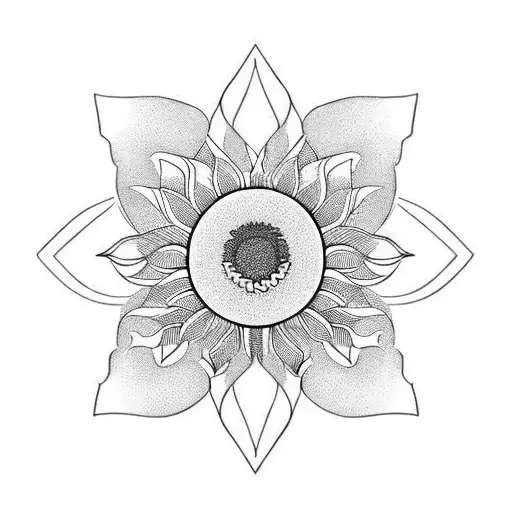 Greek Flag Sunflower