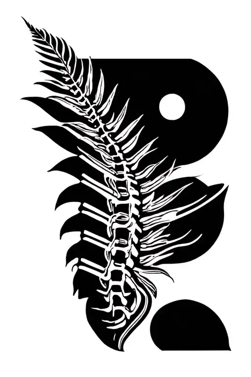 Geo Patern Spine With Kratom Plant