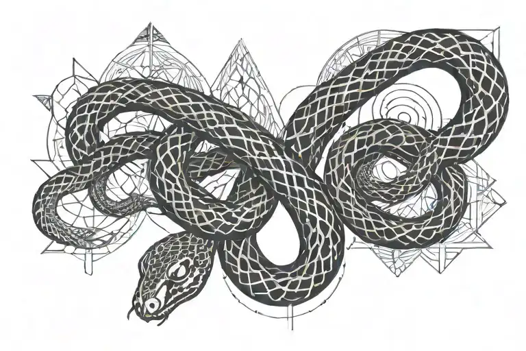 Snake Symbolizing Time And Reality
