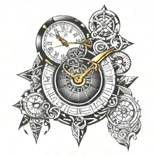 Clock Tattoo Patience Symbol