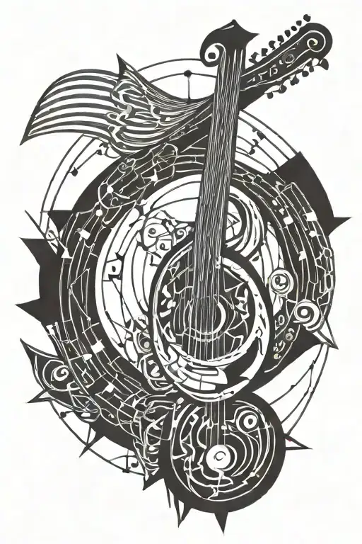 Music And Cerridwen Symbol