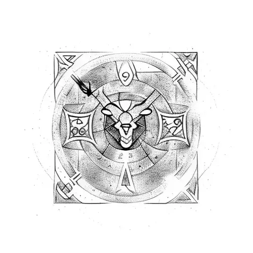 Zodiac Killer Symbol With Alchemist And Biblical Design