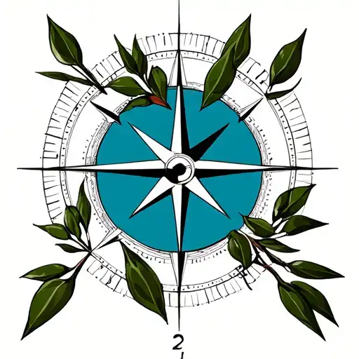 Compass With Olive Tree
