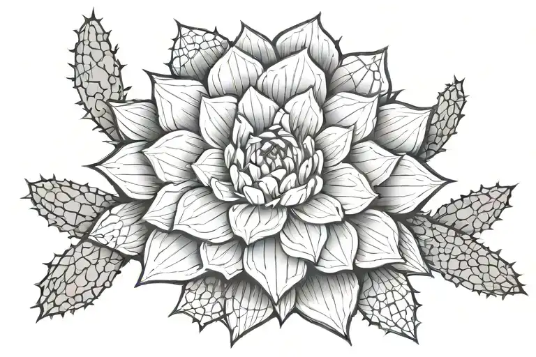 Covering Flowers With The Cactus