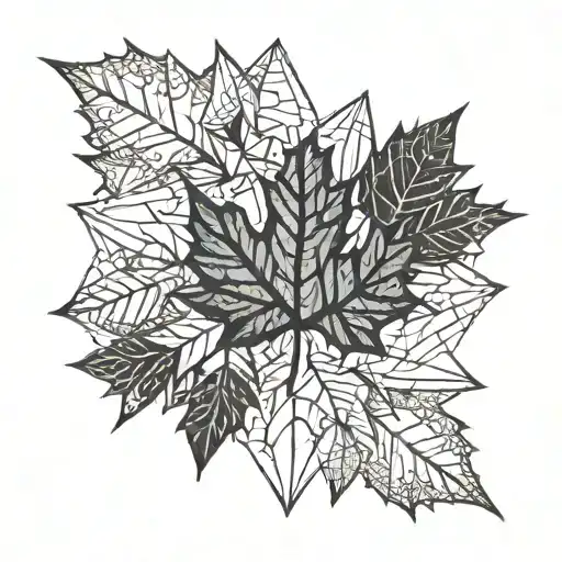 Maple Leaf And Ocean