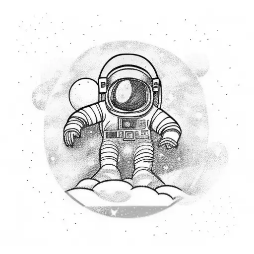 Astronaut Meditating In Space With Galaxy Behind