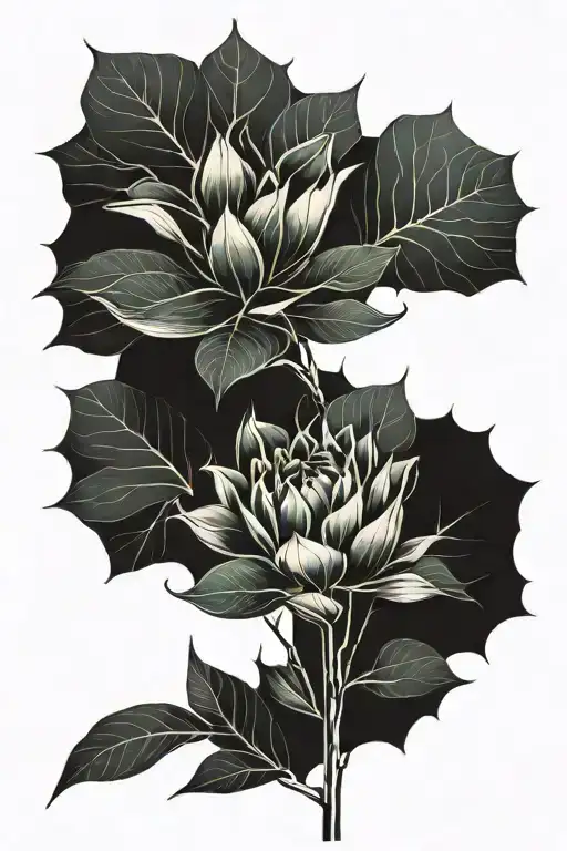 Plant Tattooed On Arm