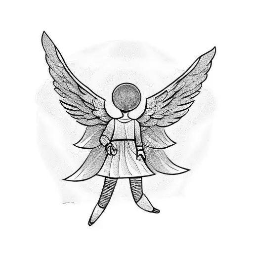 Angel Flying Into A Black Hole