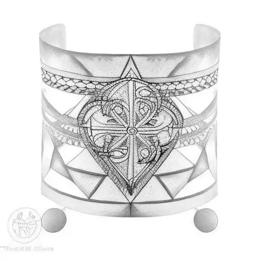 Bracelet And Cross Around Arm