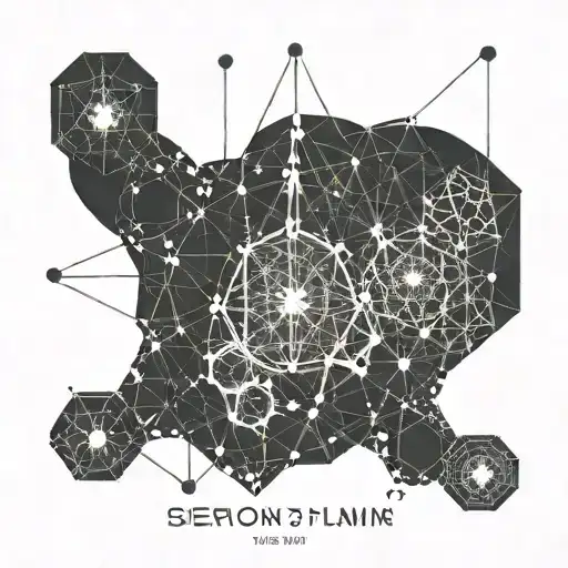 Serotonin Molecule With Coordinates Of Beirut City And Space Related Symbol