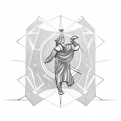 Greek God Flying Into A Black Hole