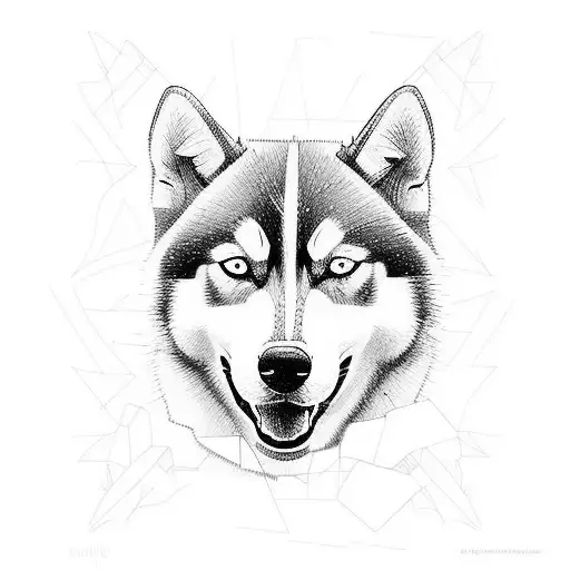Husky Portraits In Geometric Abstraction
