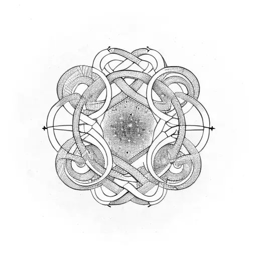 Two Nines Twisting To Create An Infinity Symbol