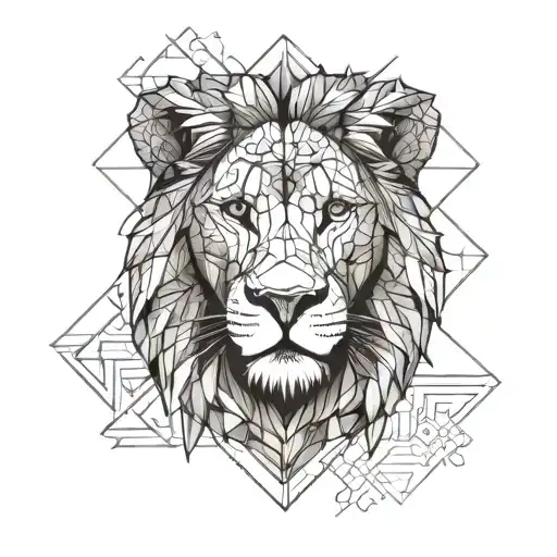 Lion's Face And Sunset