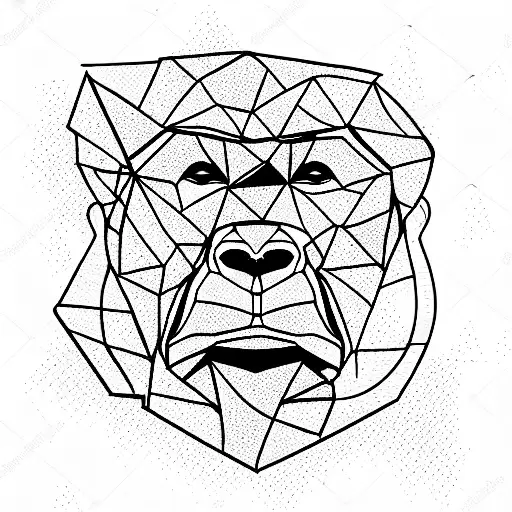 Gorilla In Triangle