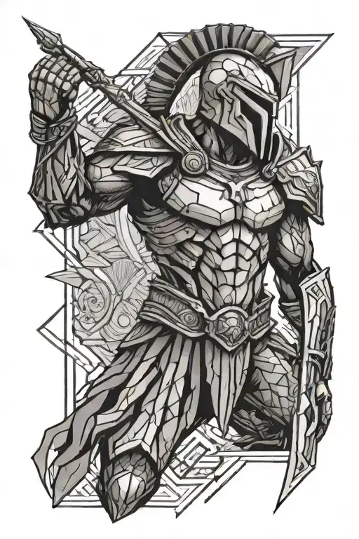 Spartan Full Body In Half Sleeve