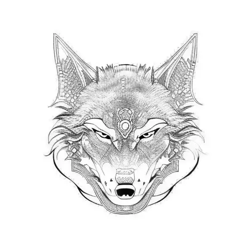 Samurai Helmet Wolf Side