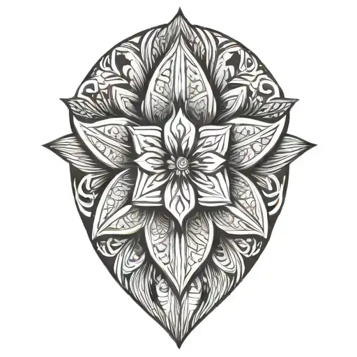 Geometric Lily Mandala