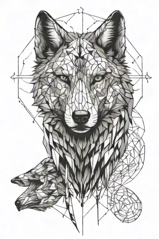 Wolf Wearing Ram Skull