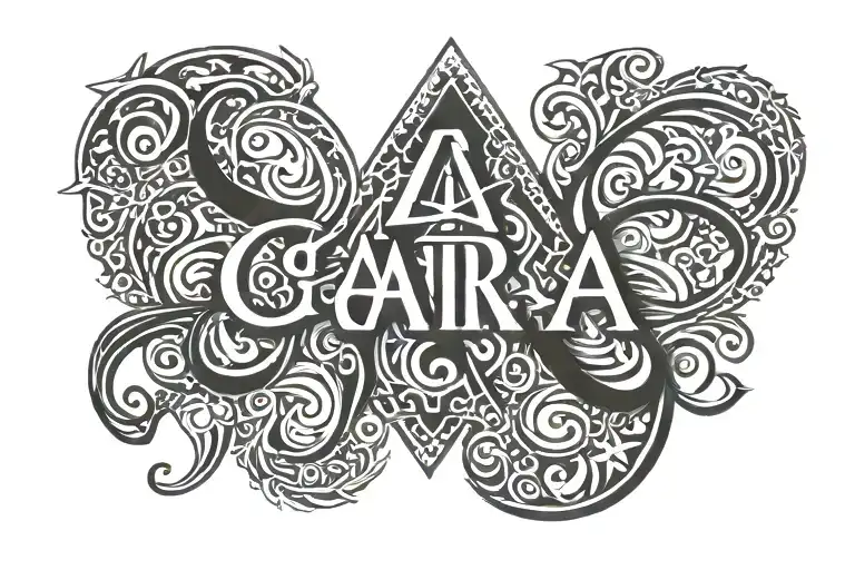 Ambigram With The Word Cara